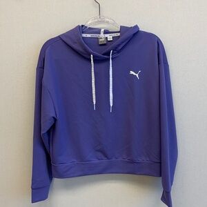 Puma Cropped Periwinkle Sweatshirt/Hoodie • Sz S • NEW!